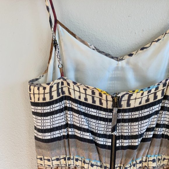 Madewell Broadway & Broome Silk Cami Dress Size 2 Multicolored Pattern Lined - Picture 3 of 5